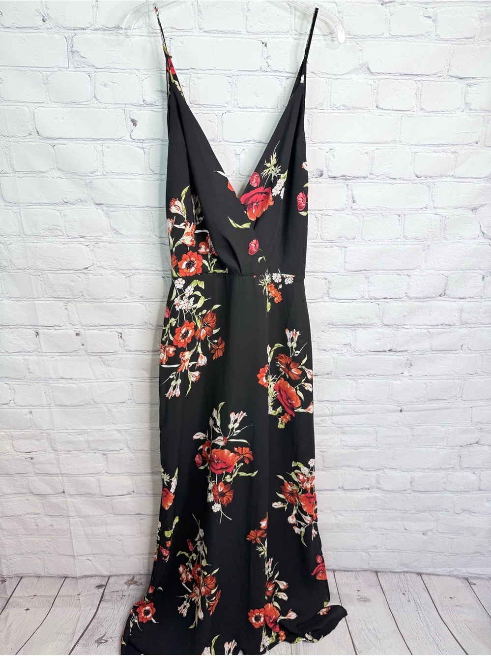 LUSH Black Floral Maxi Dress Small